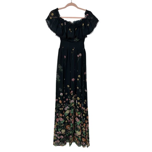 NWT SACHIN + BABI Nikki Dress in Dark Garden Off-the-Shoulder Maxi Long 2 - Picture 5 of 11